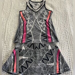 Lucky in Love Tennis Tank and Skirt Set